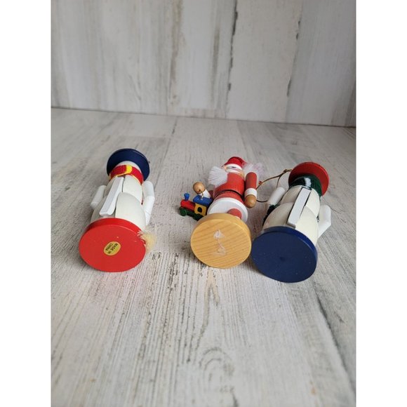 Wooden Santa snowman Nutcracker ornament set Xmas - Picture 9 of 9
